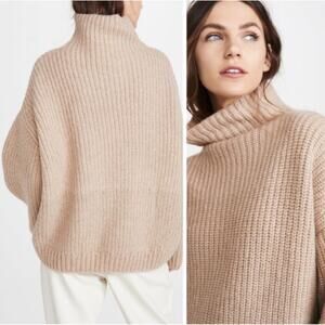 Anine Bing Sydney Wool Alpaca Blend Turtleneck Sweater in Camel Size XS